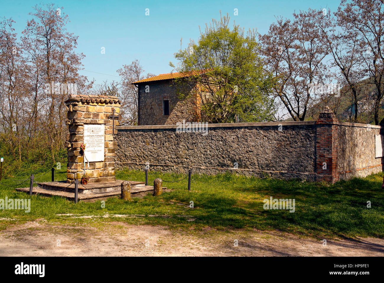 Italien-Emilia-Romagna Marzabotto Friedhof von San Martino di Caprara Stockfoto