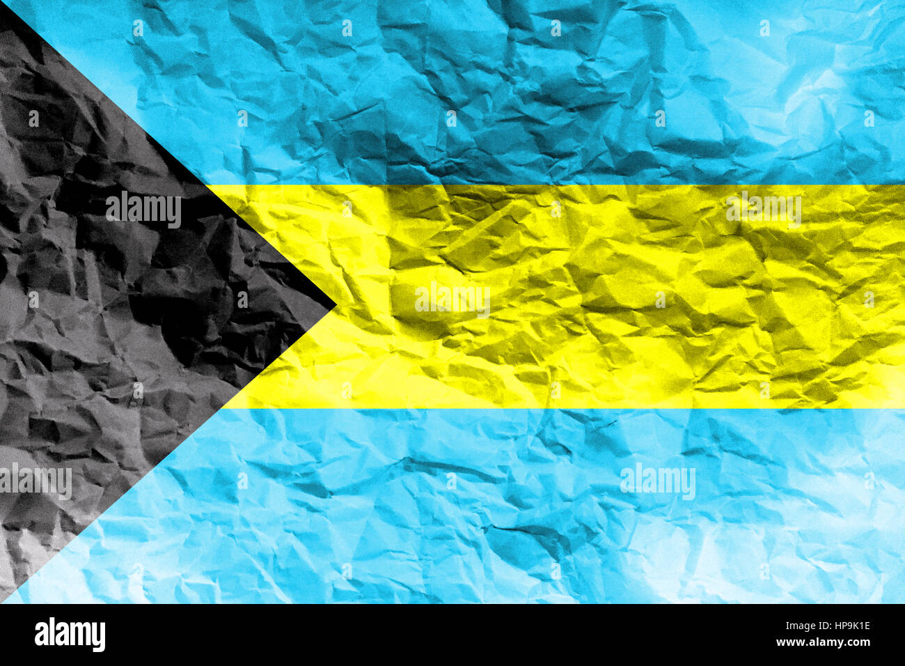 Bahamas Flagge 3D Illustration, 3D Bahamas Flagge Stockfoto