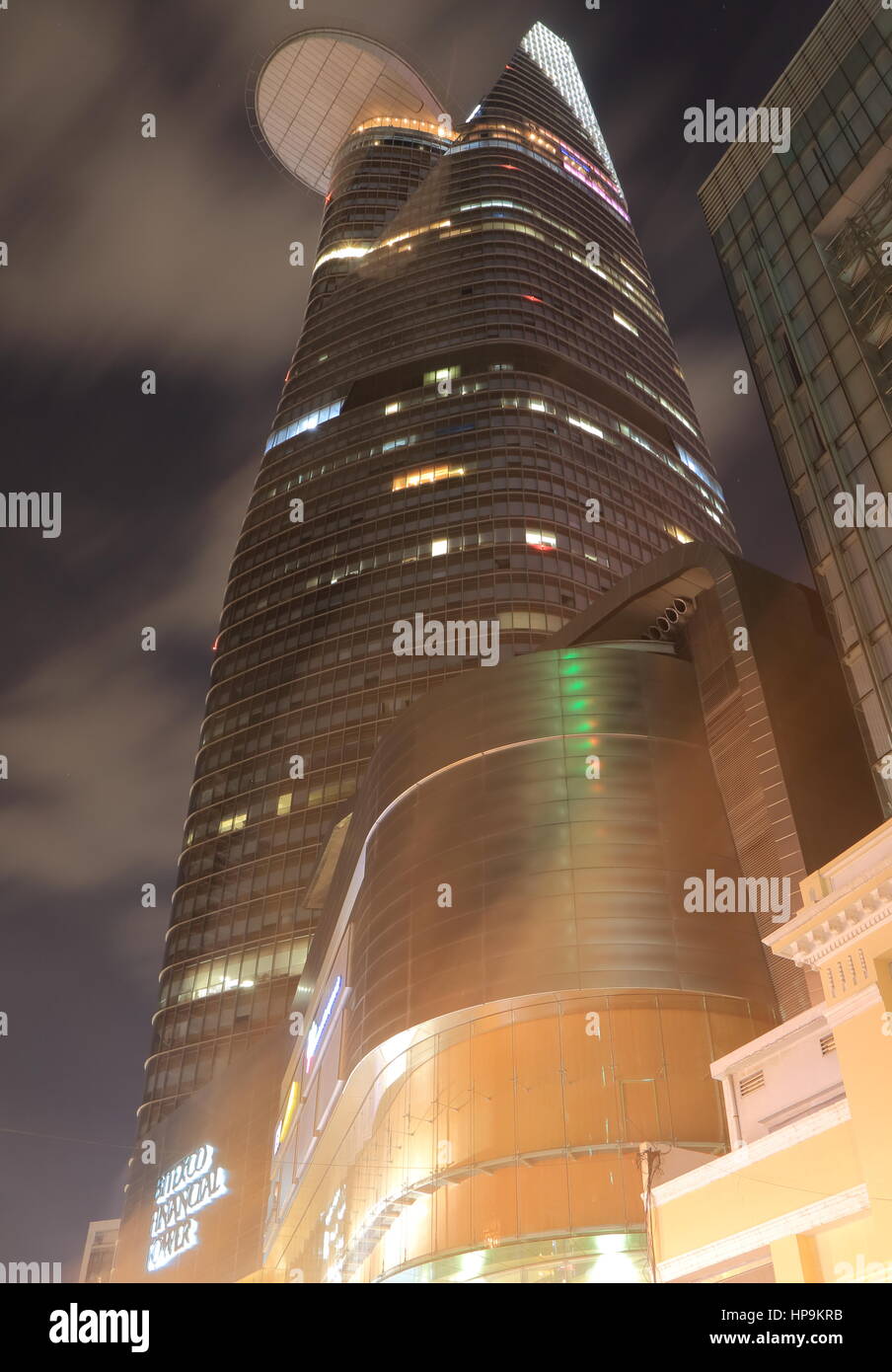 Bau-Turm in Ho-Chi-Minh-Stadt, Vietnam. Bau-Turm ist ein 68 Stockwerken 262,5 m Wolkenkratzer gebaut im Jahr 2010. Stockfoto