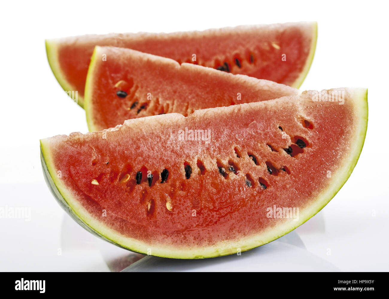 Wassermelone, aufgeschnitten Stockfoto
