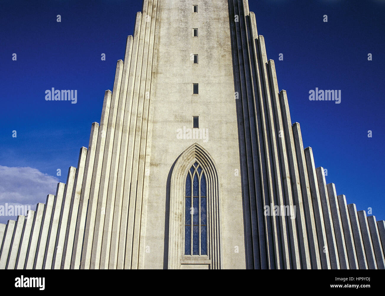 Hallgrims-Kirche, Detail, Reykjavik, Island Stockfoto