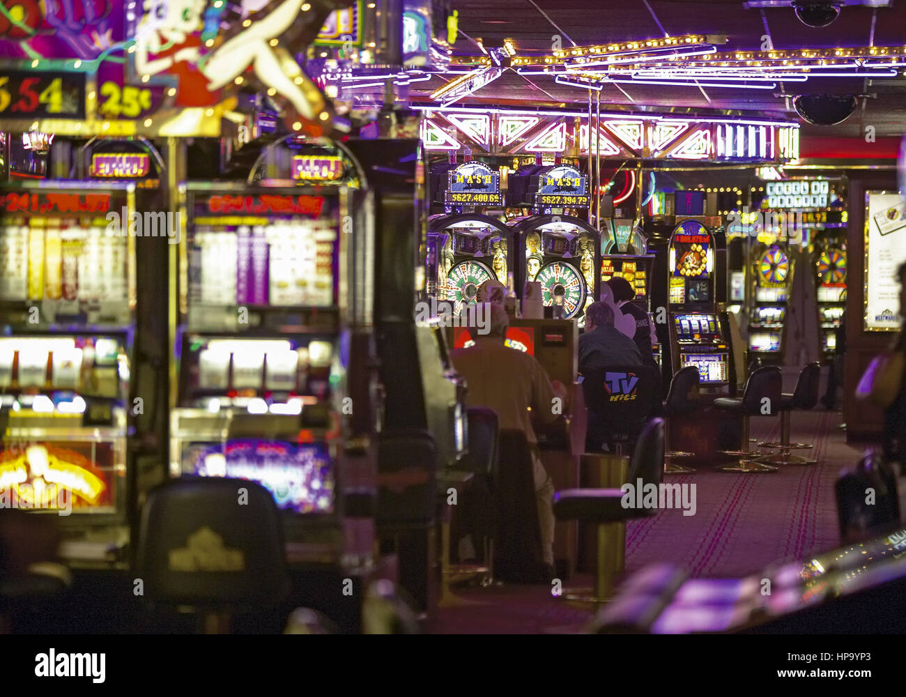 Las Vegas, Spielcasino, automatenhalle, Nevada, USA Stockfoto