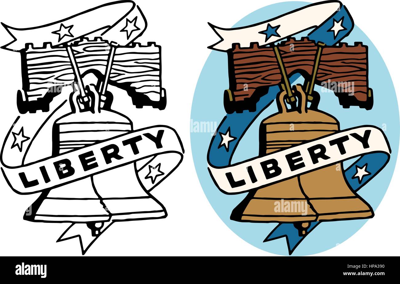 Symbol der amerikanischen Freiheit die Liberty Bell Stock Vektor