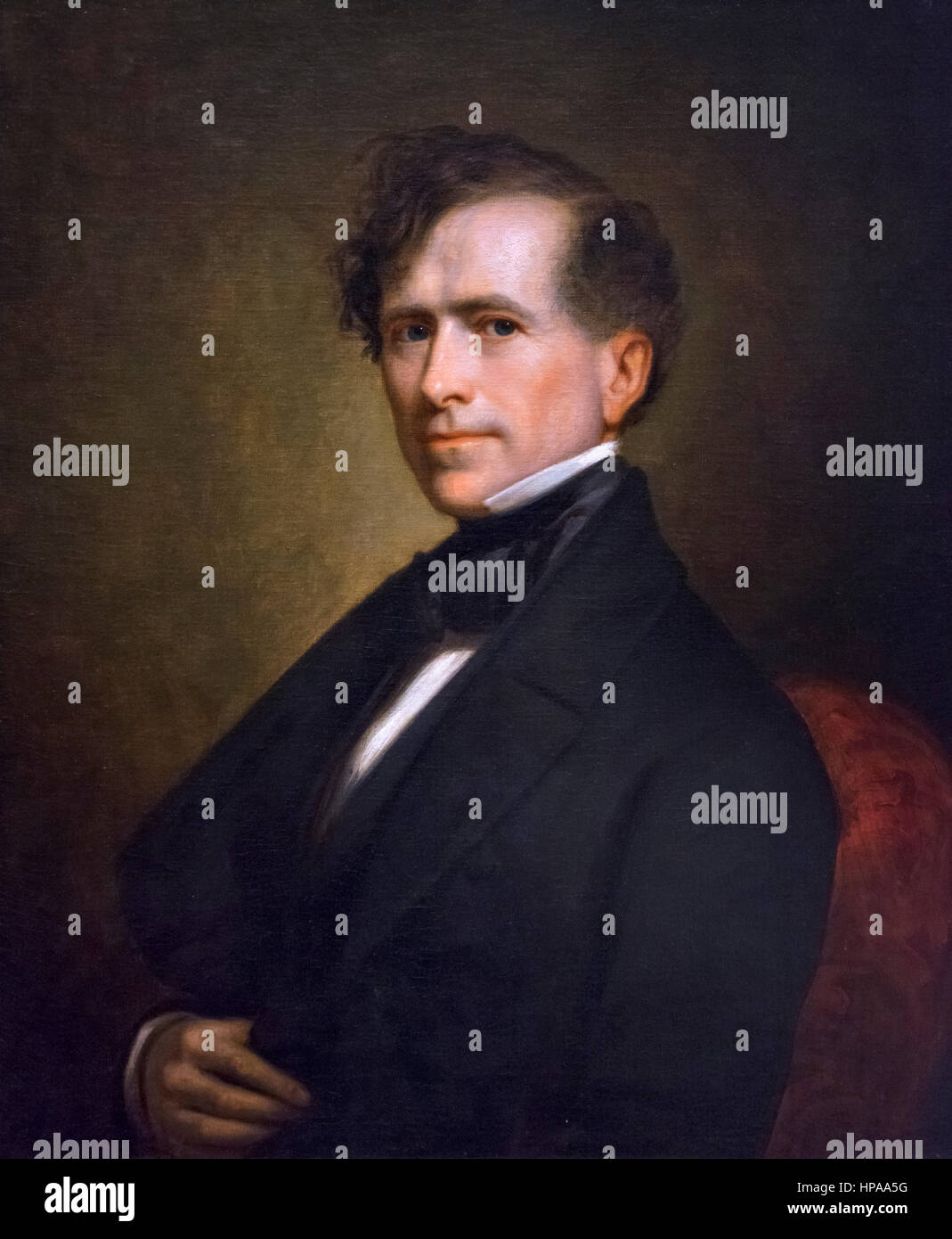 Franklin Pierce. Porträt des 14. US-Präsidenten Franklin Pierce (1804-1869) von George Peter Alexander Healy, Öl auf Leinwand, 1853 Stockfoto