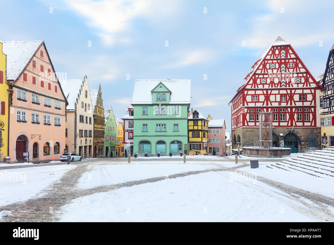 Mittelalterliche Altstadt Rothenburg Ob der Tauber Stockfoto