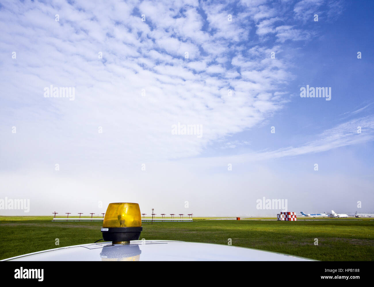 Ein signallicht flughafen Stockfoto