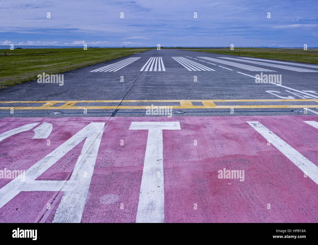 Flughafen Landebahn Stockfoto