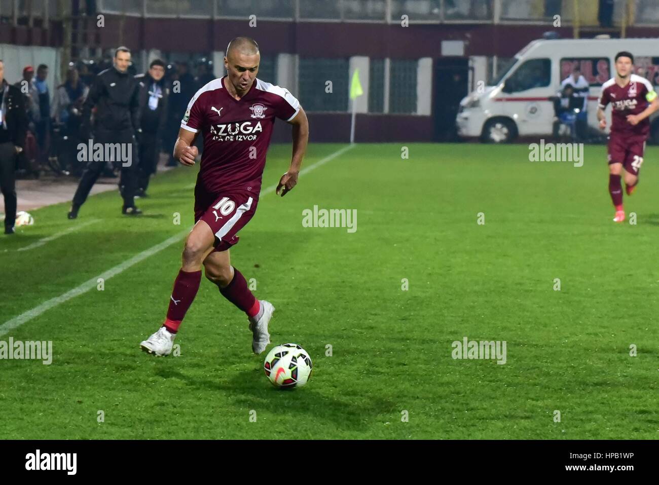 13. März 2015: Daniel Pancu #10 von Rapid Bukarest in Aktion während der Liga, ich zwischen FC Rapid Bukarest ROU und FC Petrolul Ploiesti ROU bei "Giulesti - Valentin Stanescu Spiel" Stadion, Rumänien ROU.   Foto: Cronos/Catalin Soare Stockfoto