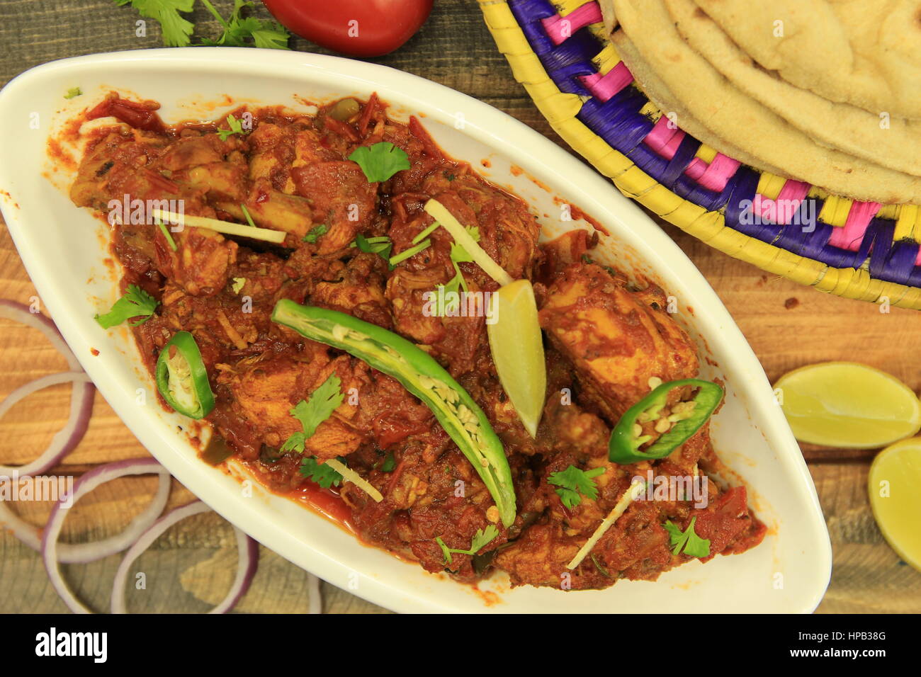 Chicken Bbq karahi Stockfoto