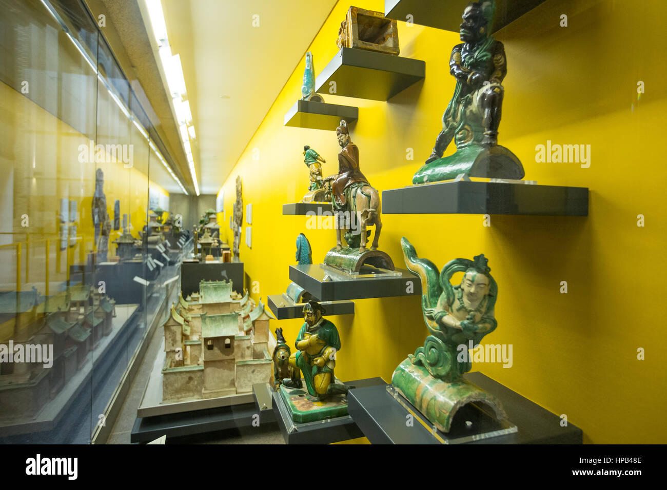 Asiatische Skulpturen und Artefakte im Royal Ontario Museum in Toronto Stockfoto