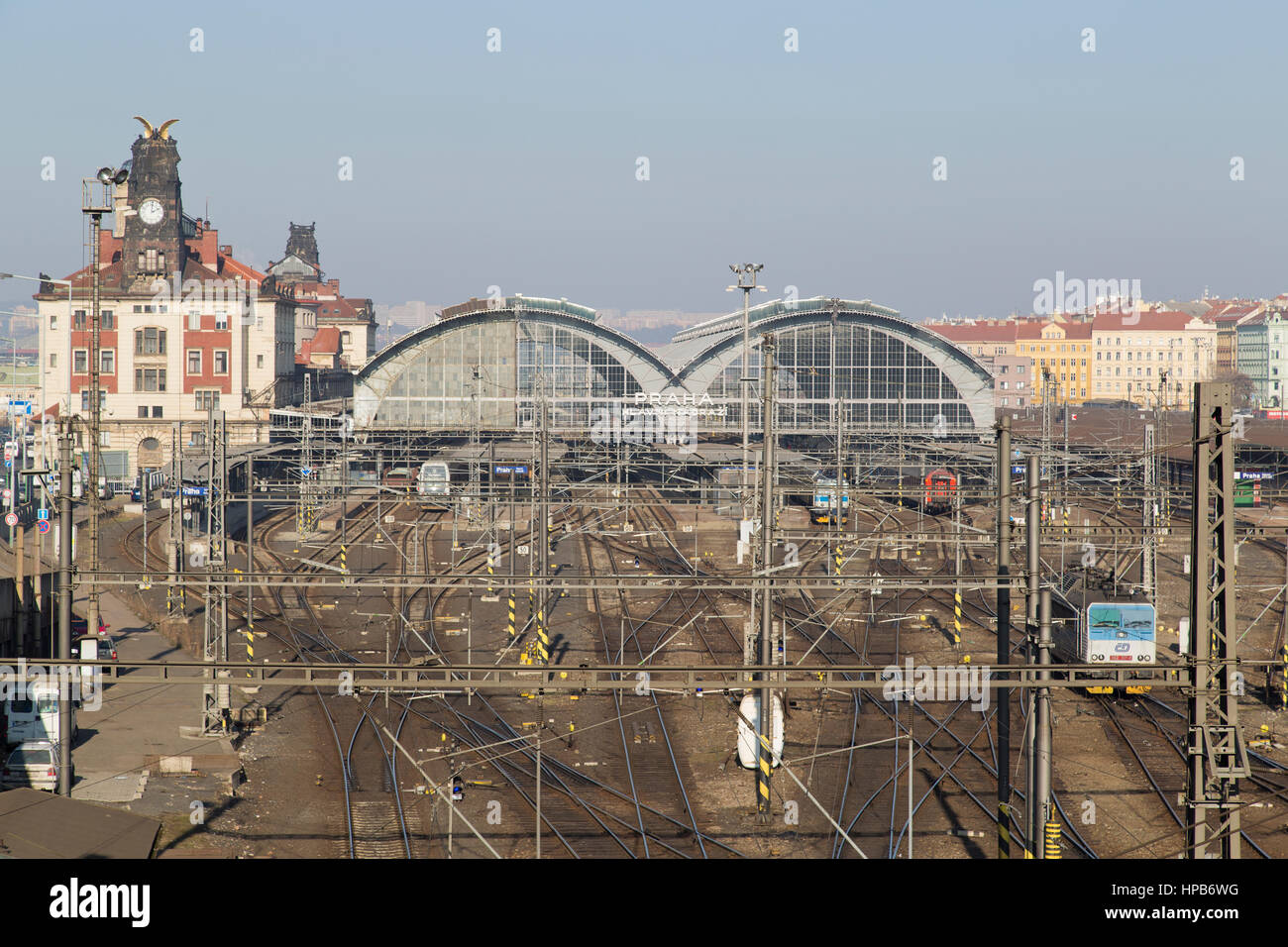 Bahnhof Prag in der Tschechischen Republik Stockfoto