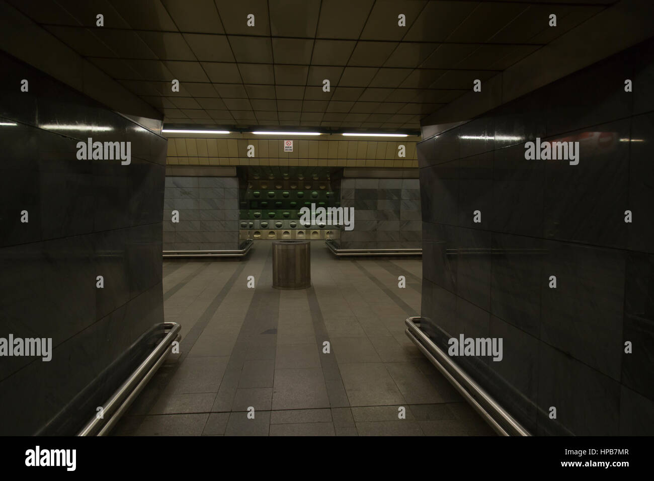 In einer u-Bahnstation in Prag Tschechische Republik Stockfoto