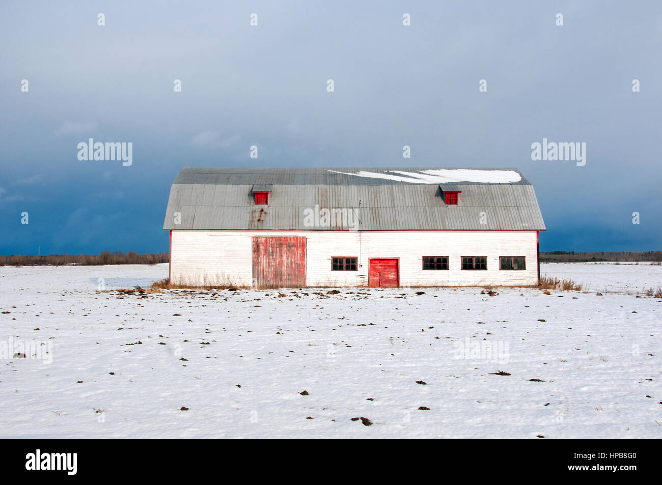 Scheune Saguenay-Lac-St-Jean-Quebec Stockfoto