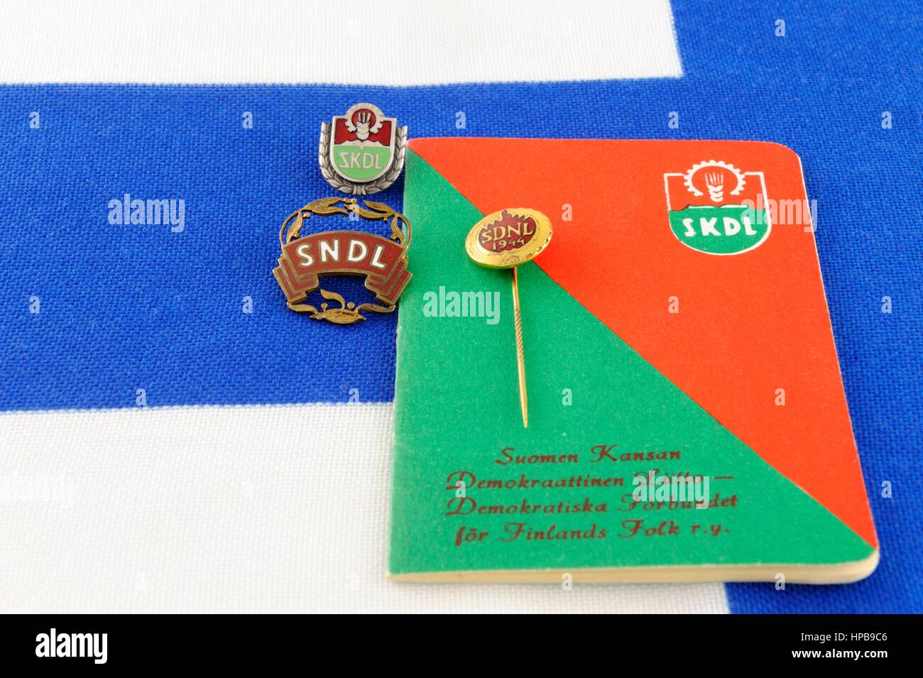 Die kommunistische Partei war von 1930 bis 1944 in Finnland verboten. Die finnische kommunistische Partei Führer waren Exil in der Sowjetunion. Leider Herr S Stockfoto