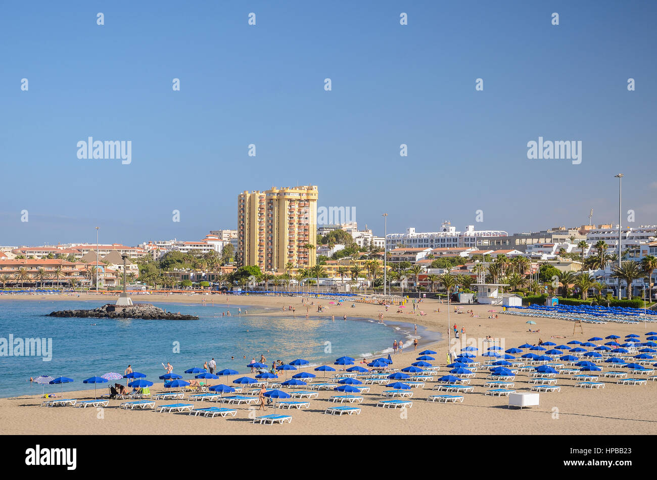 De Las Vistas Sandstrand auf Teneriffa, Spanien Stockfoto
