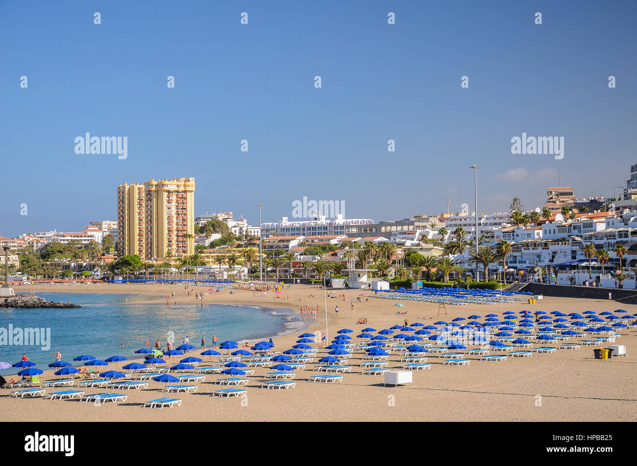 De Las Vistas Sandstrand auf Teneriffa, Spanien Stockfoto