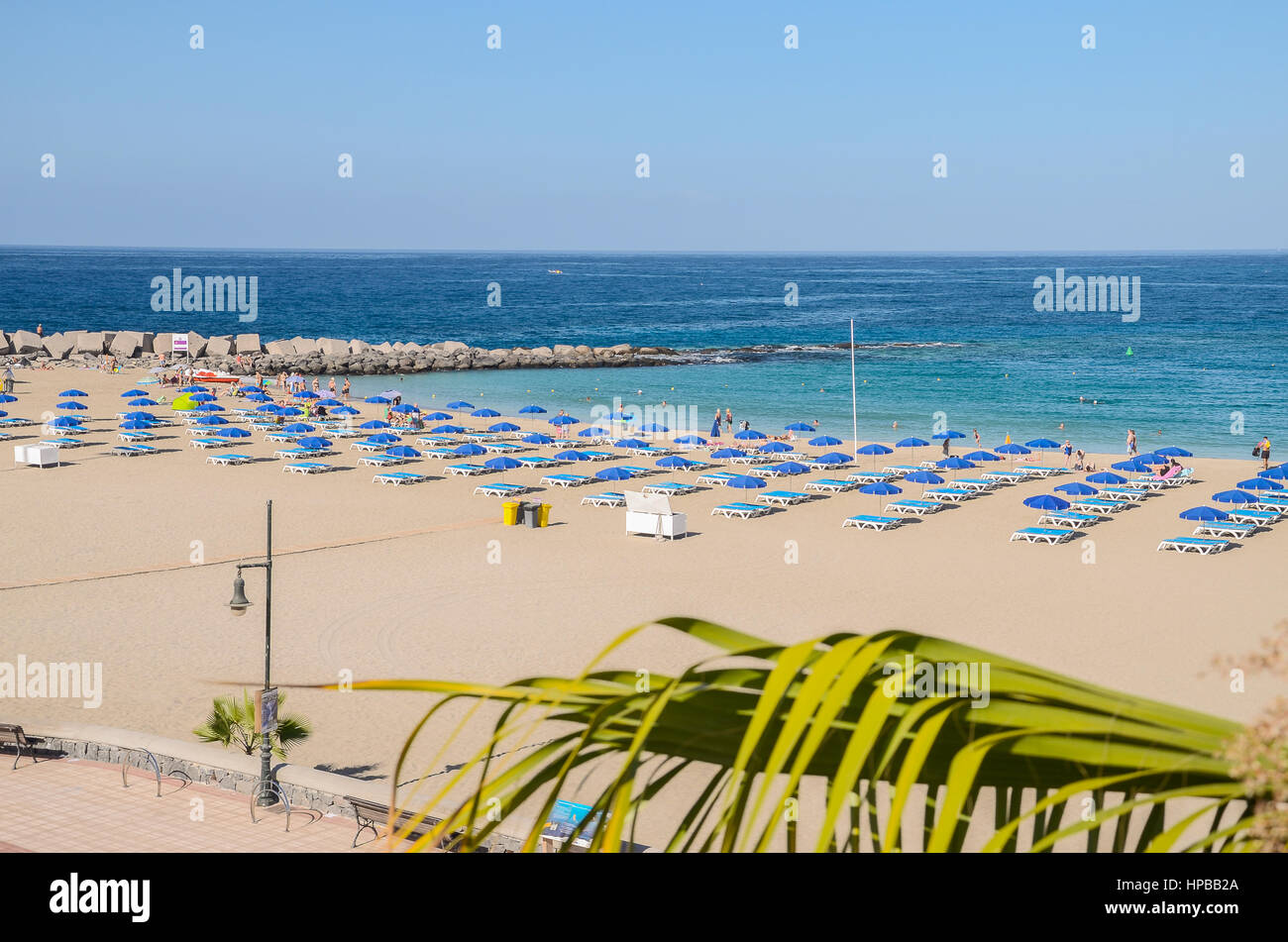 De Las Vistas Sandstrand auf Teneriffa, Spanien Stockfoto