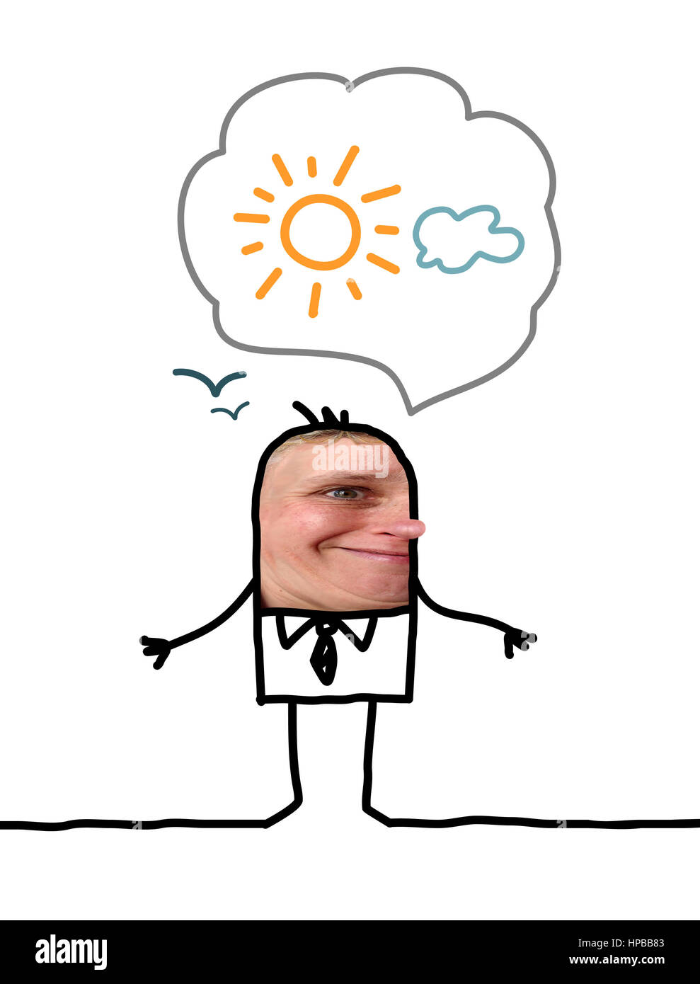 Cartoon-Menschen - optimistischen Mann Stockfoto