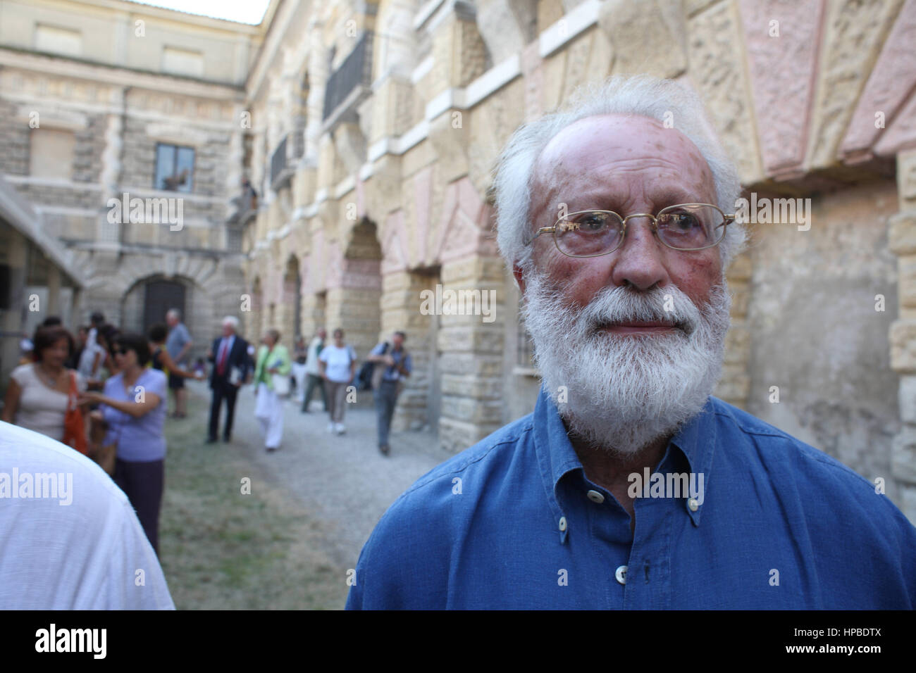 Porträt von Eugenio Scalfari - September 2008 © Basso CANNARSA/Opale Stockfoto