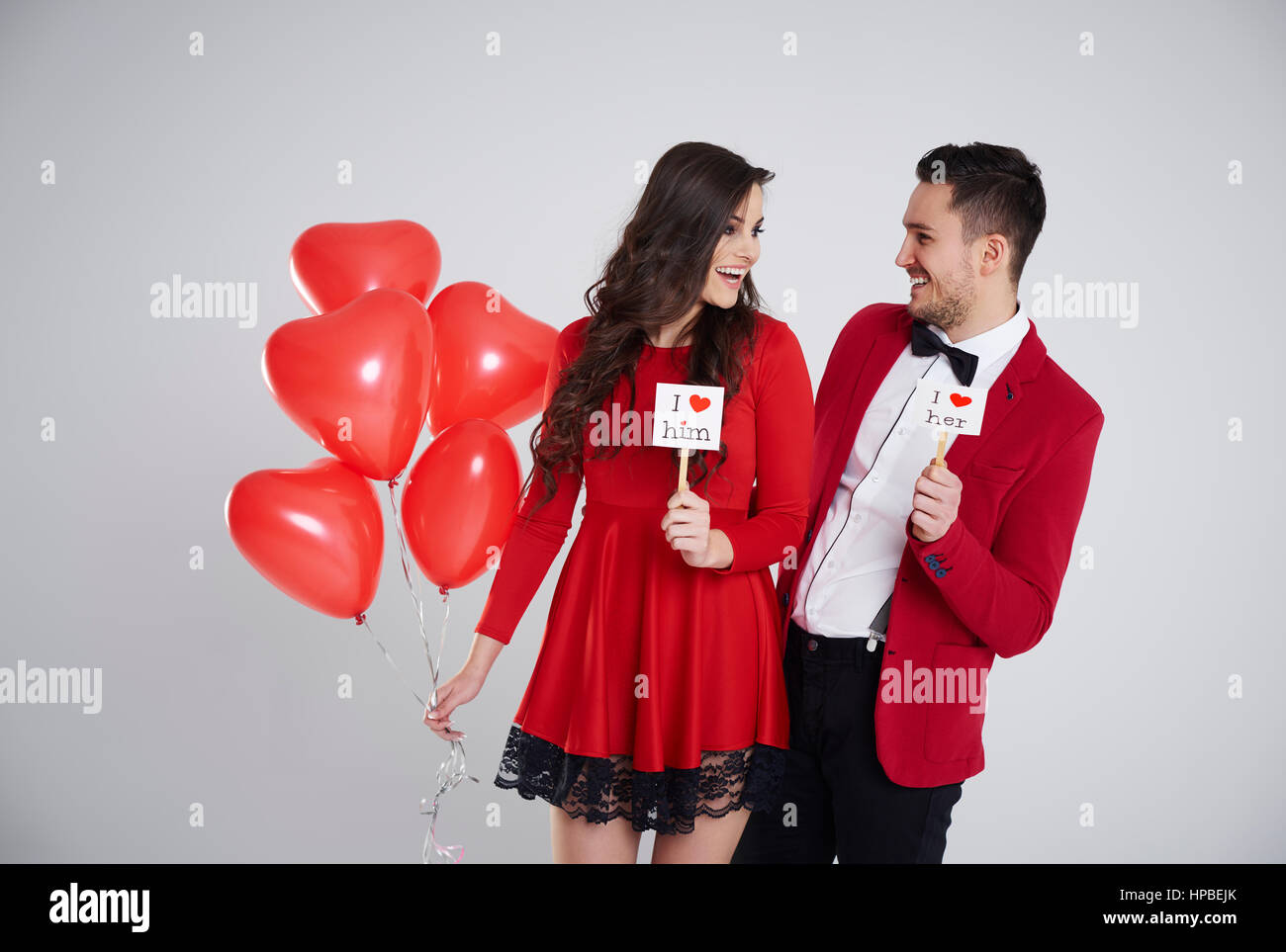 Taille bis paar formelle Kleidung Stockfoto