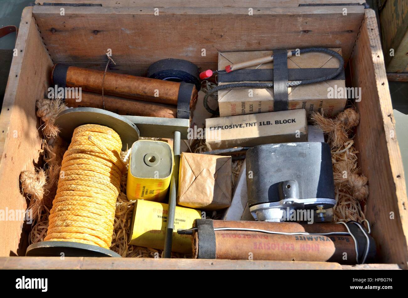 WWII Explosive Display Stockfoto