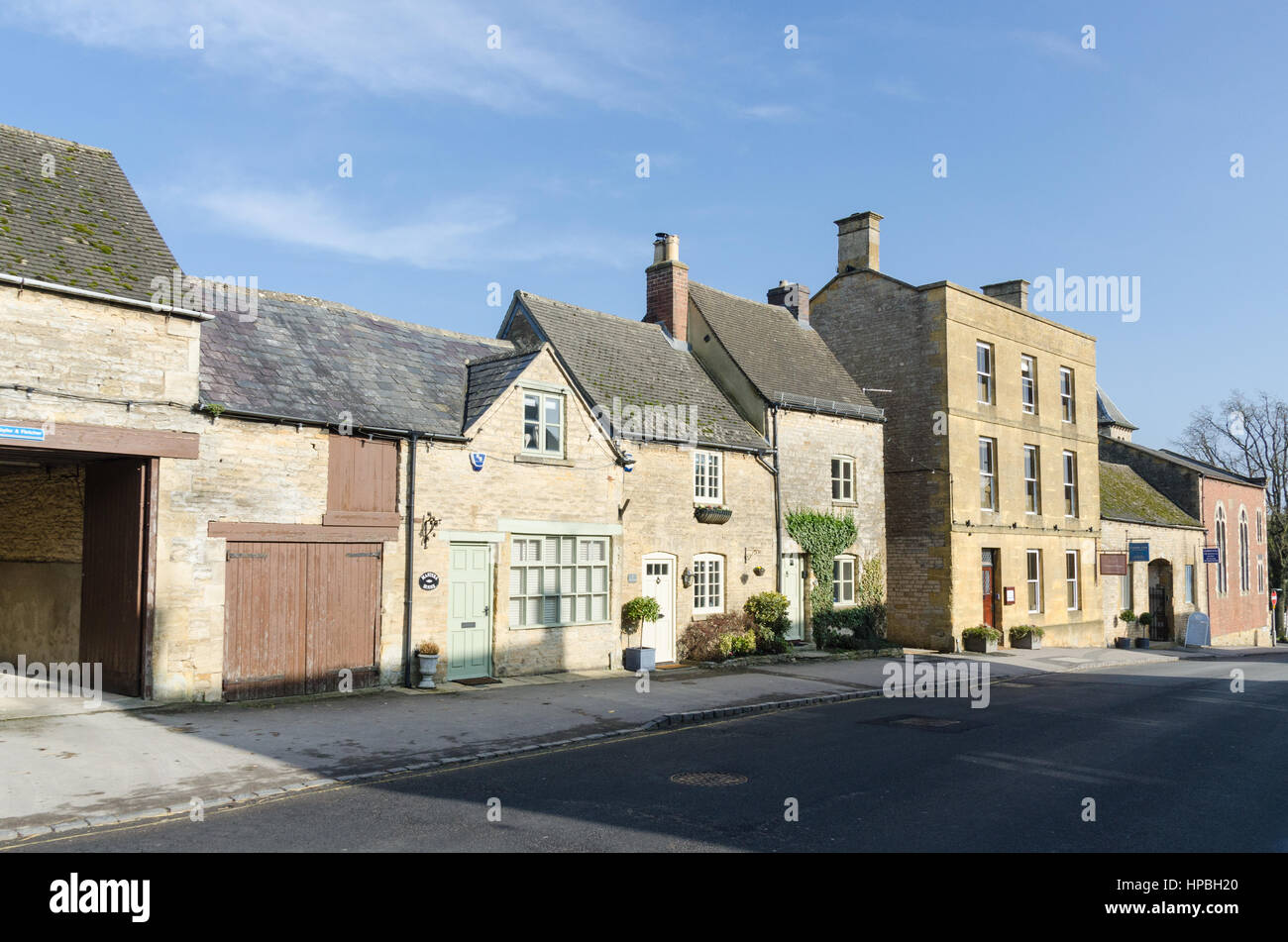 Kleinen Cotswold Steinhütten in Stow-on-the-Wold in den Cotswolds Stockfoto