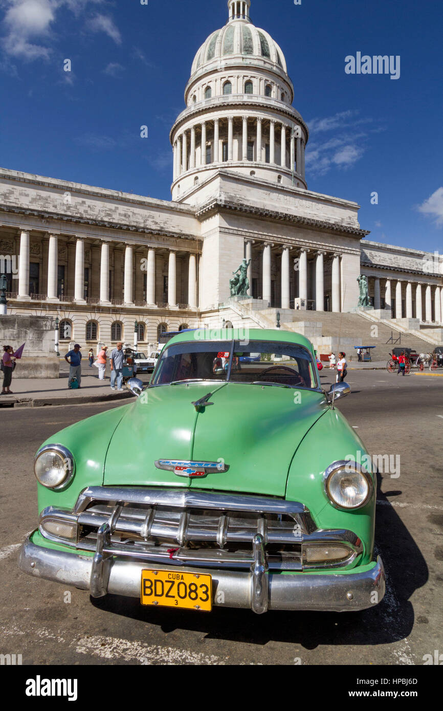 Vollverklebungen, Capitol, Havanna, Habana, Cuba Stockfoto