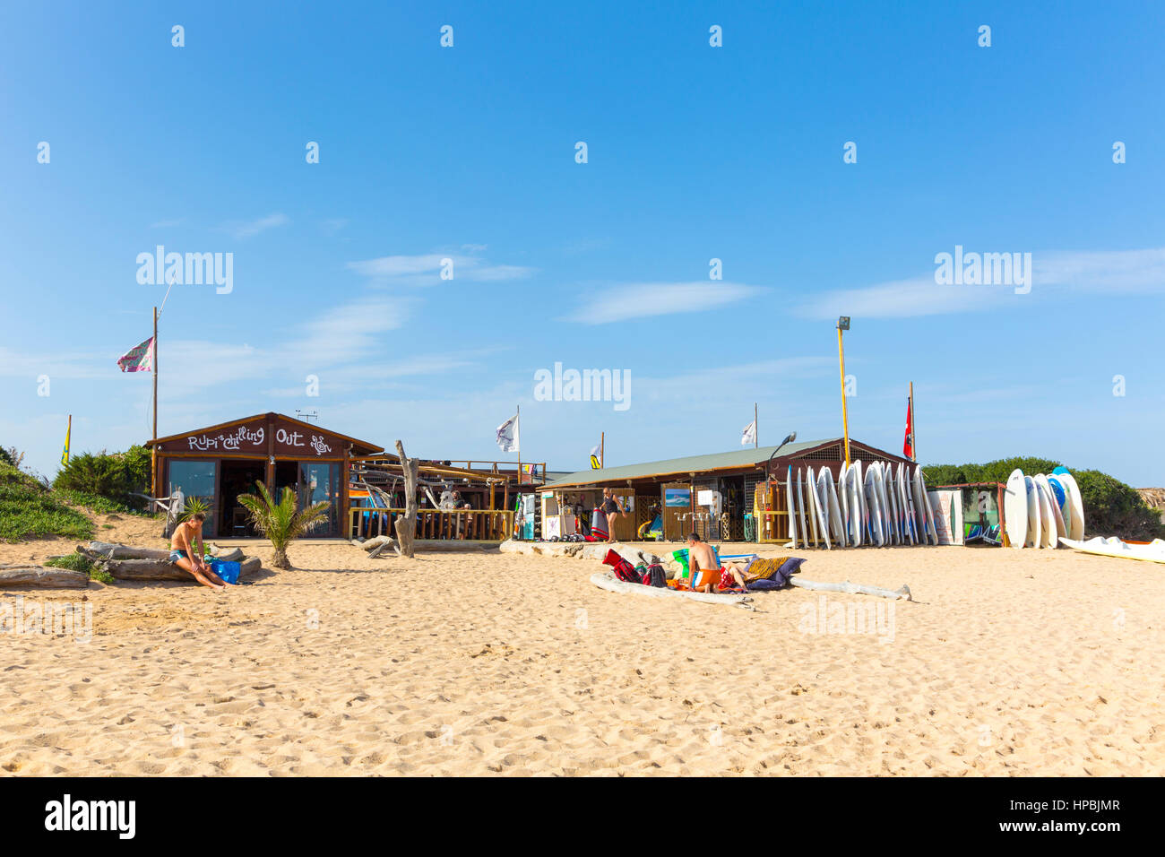 Sporting Club Sardinien Porto Pollo Bay, in der Nähe von L'Isuledda, Palau, Sardinien, Italien Stockfoto