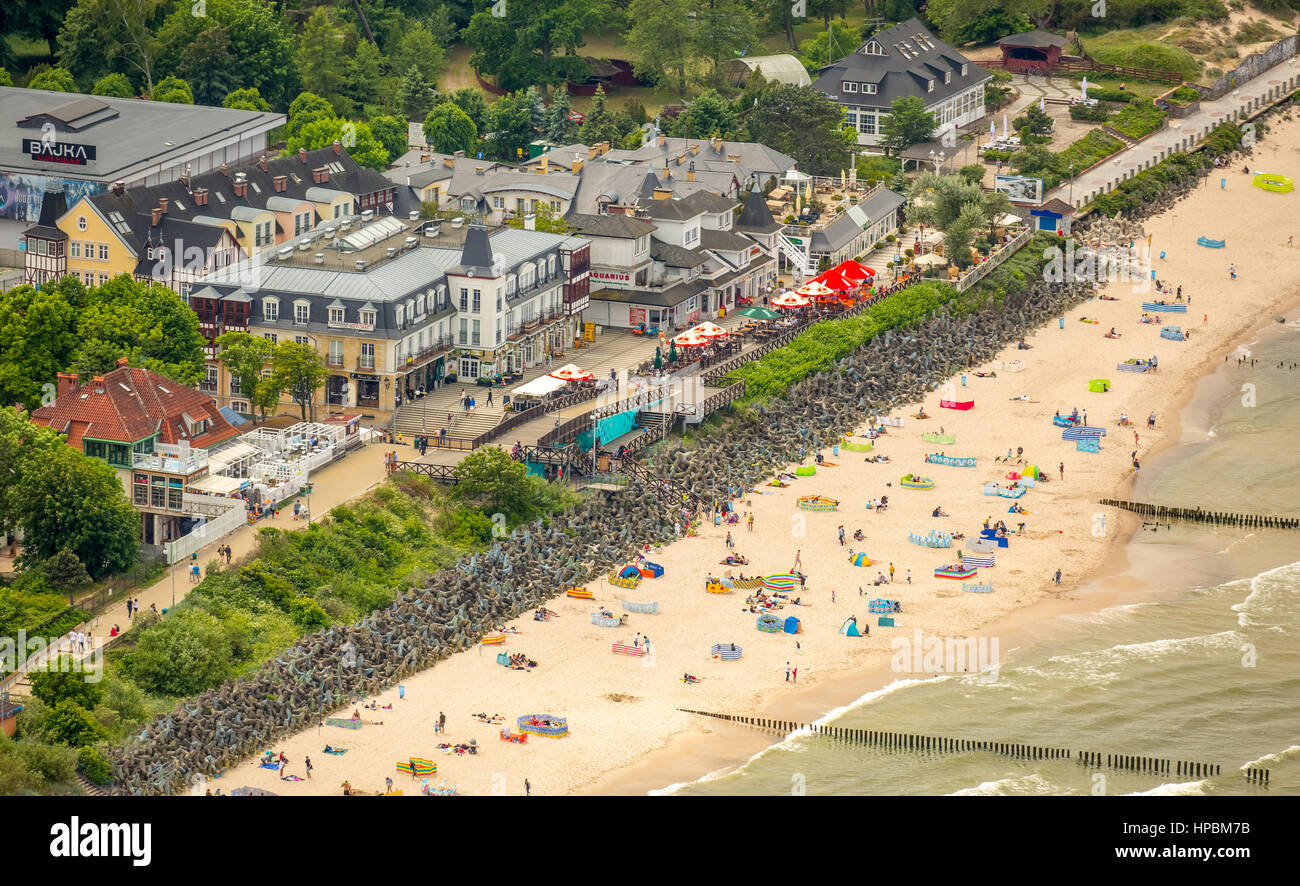 Sarbinowo, Nest, Vorpommern, Sandstrand, Fischerboote, Strand Leben, Ostseeküste, Województwo Zachodniopomorskie, Polen Stockfoto