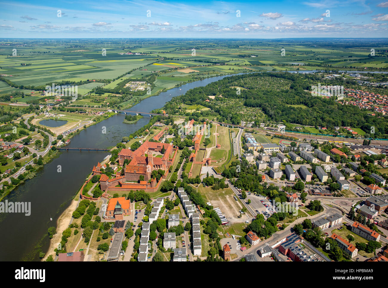MarienburgSchlossAnlage, Backsteingotik, Fluss Nogat, Marienburg
