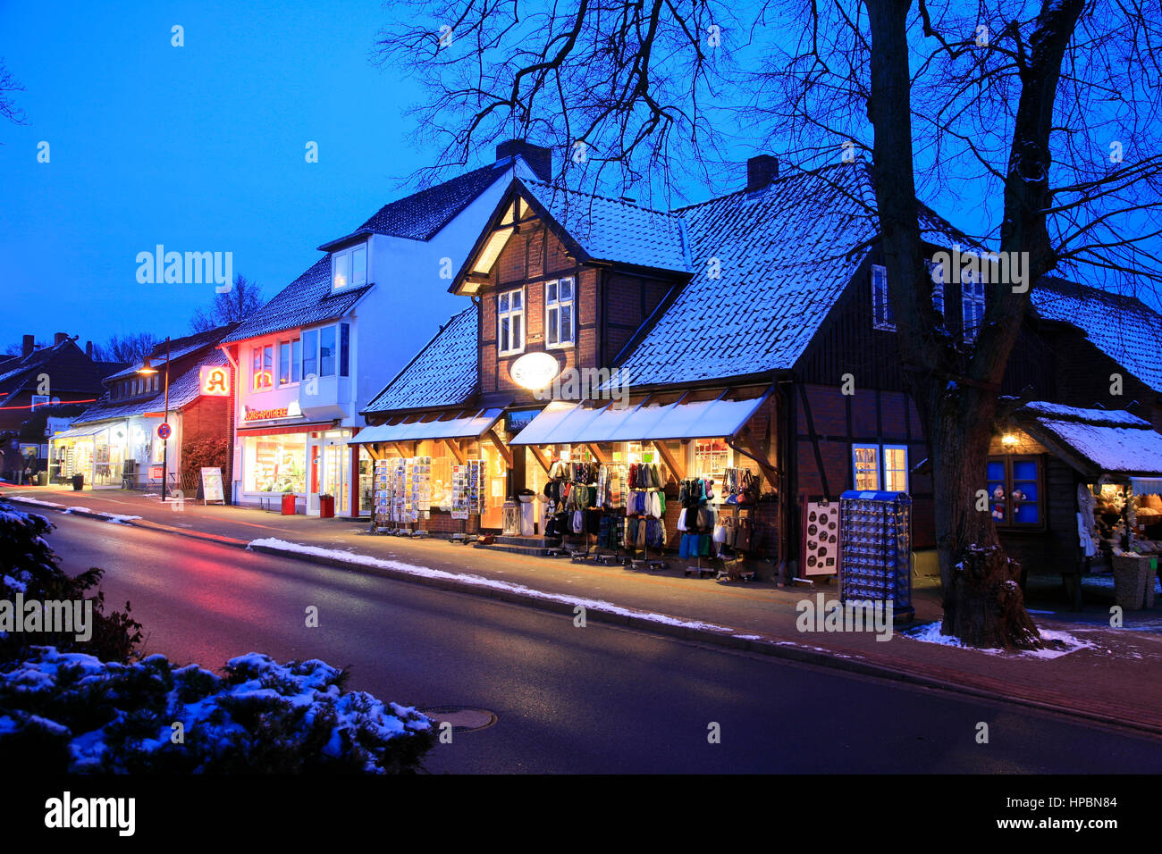 Bispingen, Lüneburger Heide Im Winter, Niedersachsen, Deutschland | Lüneburg Heath im Winter, Niedersachsen, Deutschland Stockfoto