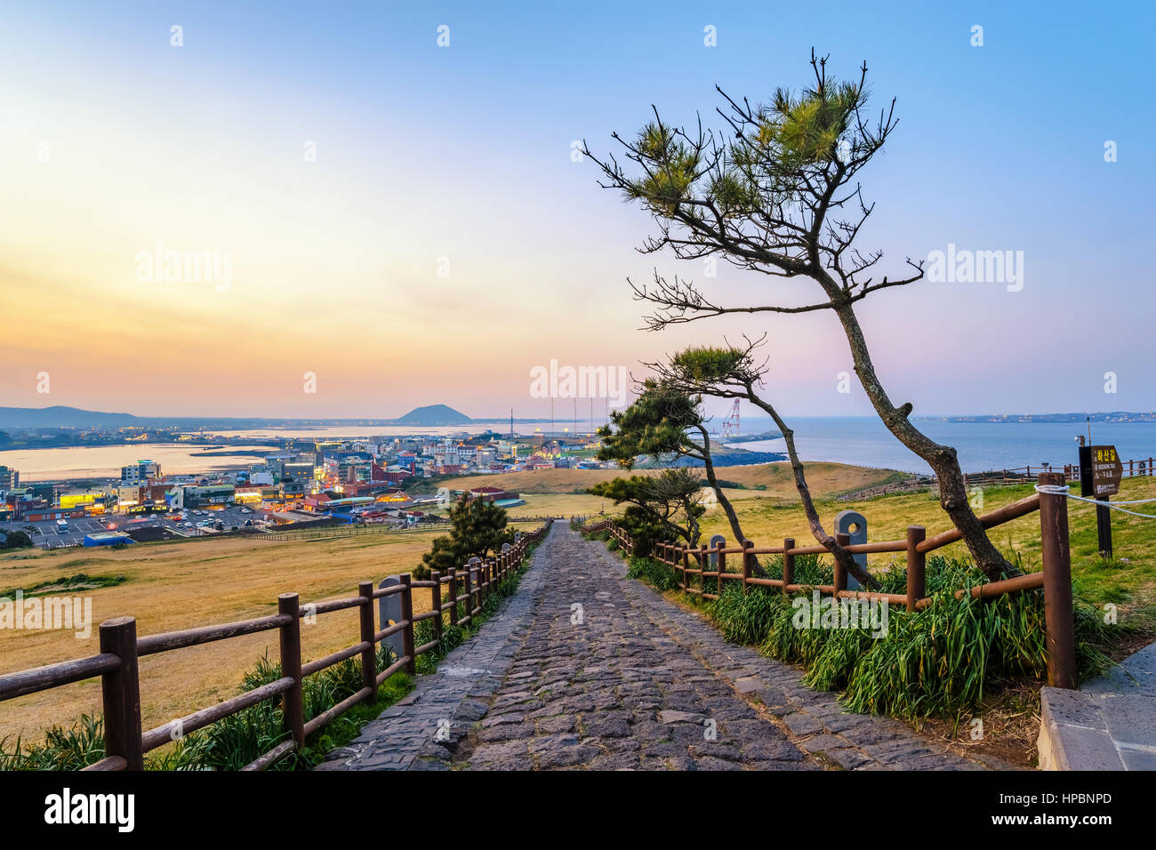 Jeju-Do Seongsan Ilchulbong, Insel Jeju, Südkorea Stockfoto