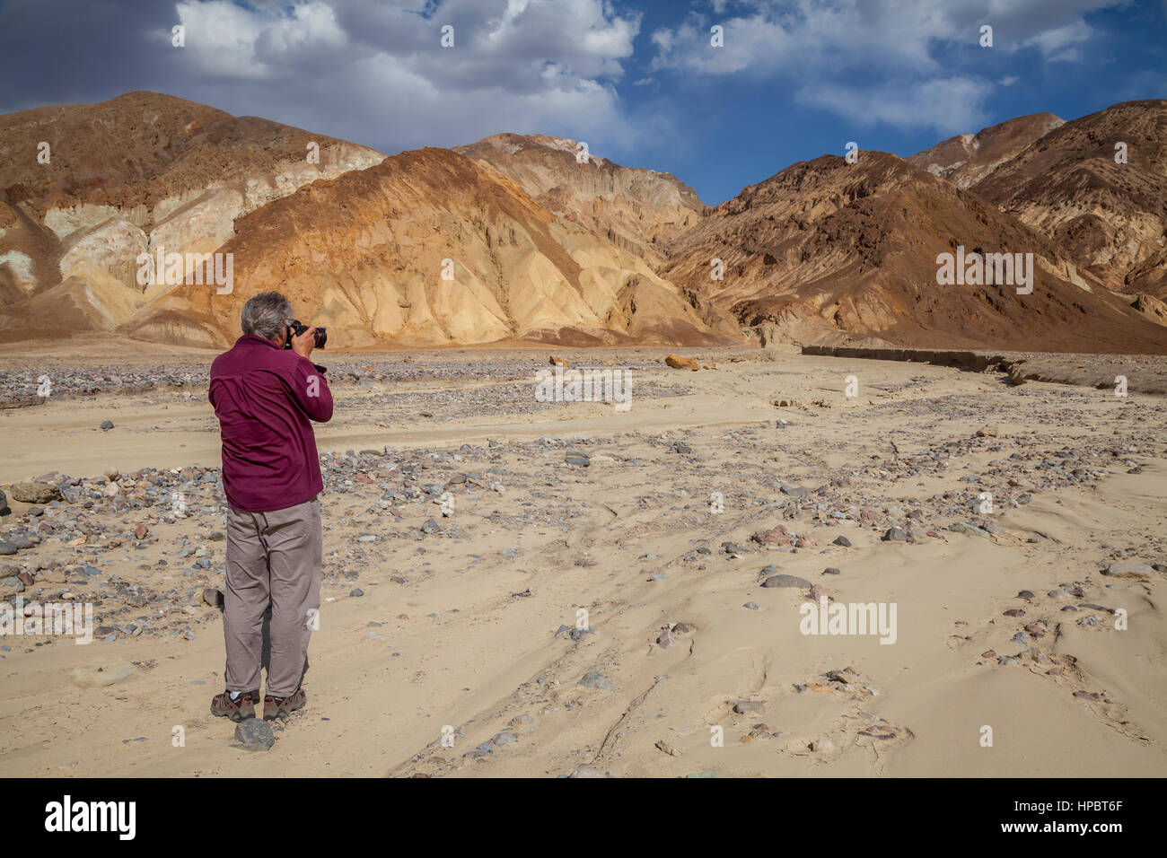 Fotografen, die Fotos von Death Valley Nationalpark, Kalifornien, USA Stockfoto