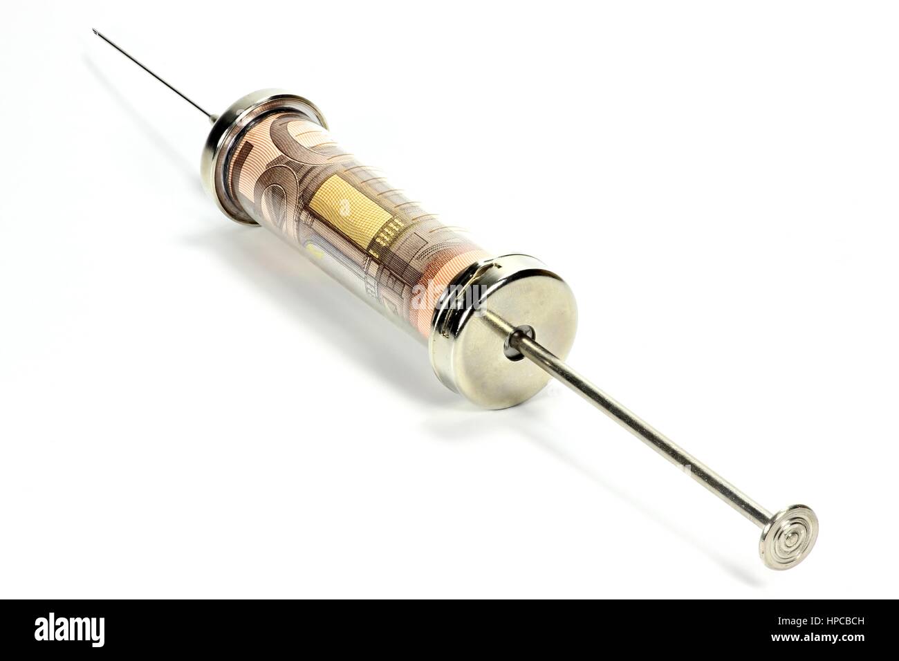 Euro-Kapitalspritze Stockfoto