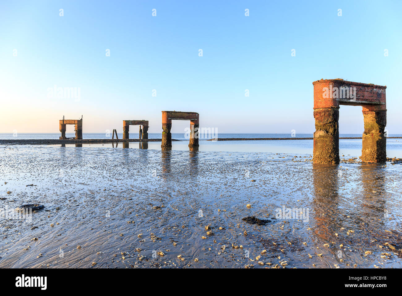 Ostfriesland oder östlichen Friesland ist eine Küstenregion im Nordwesten des Bundeslandes Niedersachsen. Es ist der Mittelteil der Frisia Stockfoto