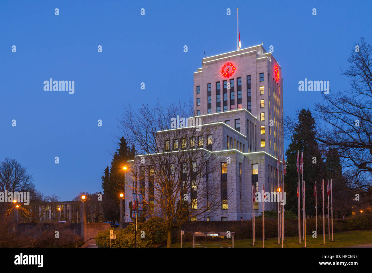 Rathaus, Vancouver, Britisch-Kolumbien, Kanada Stockfoto