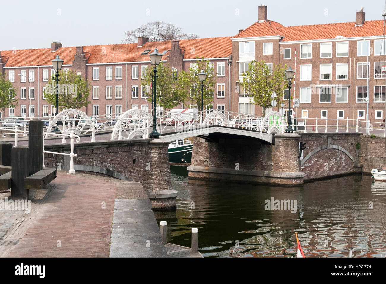Historische Gegengewicht Brücke in Middelburg, Zeeland, Holland, Niederlande, Europa Stockfoto