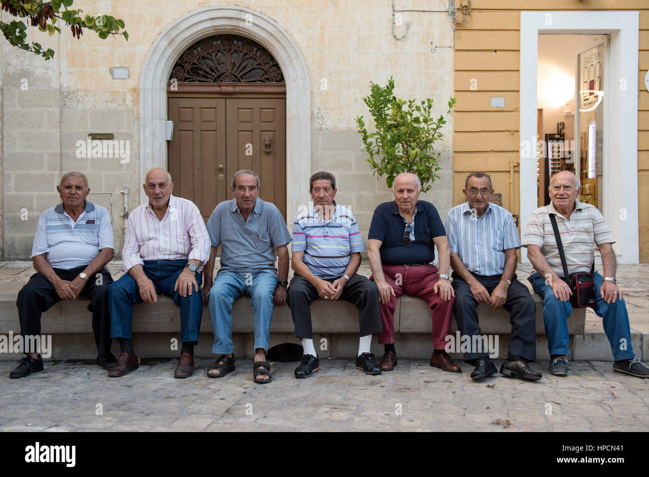 Italien, Basilikata, Matera, Stadtstraße Zentrum Stockfoto