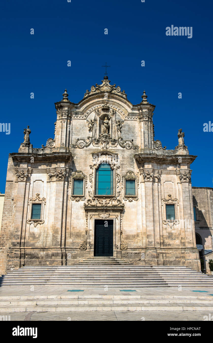 Italien, Basilikata, Matera, Kirche San Francesco Lucini Stockfoto