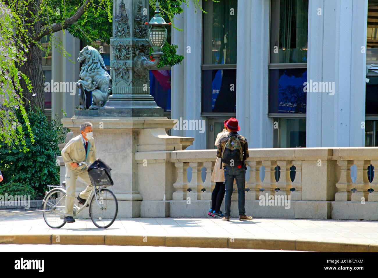 Nihonbashi Brücke Pflaster Tokio Japan Stockfoto