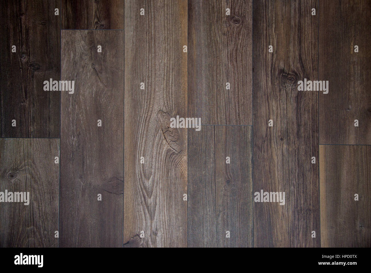 Dunkler Holzboden Hintergrund Stockfoto