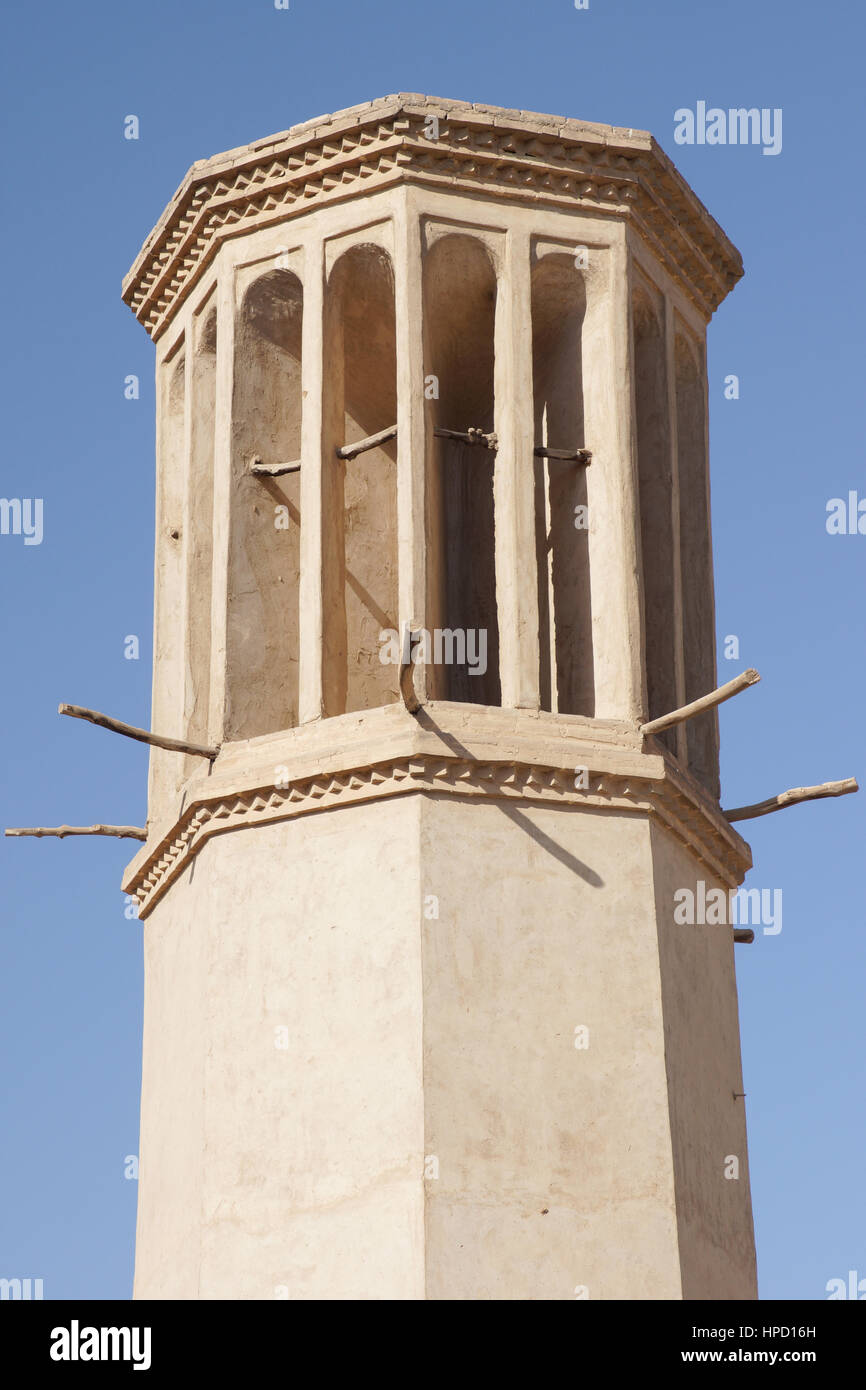 Windturm, Yazd, Iran, Asien Stockfoto