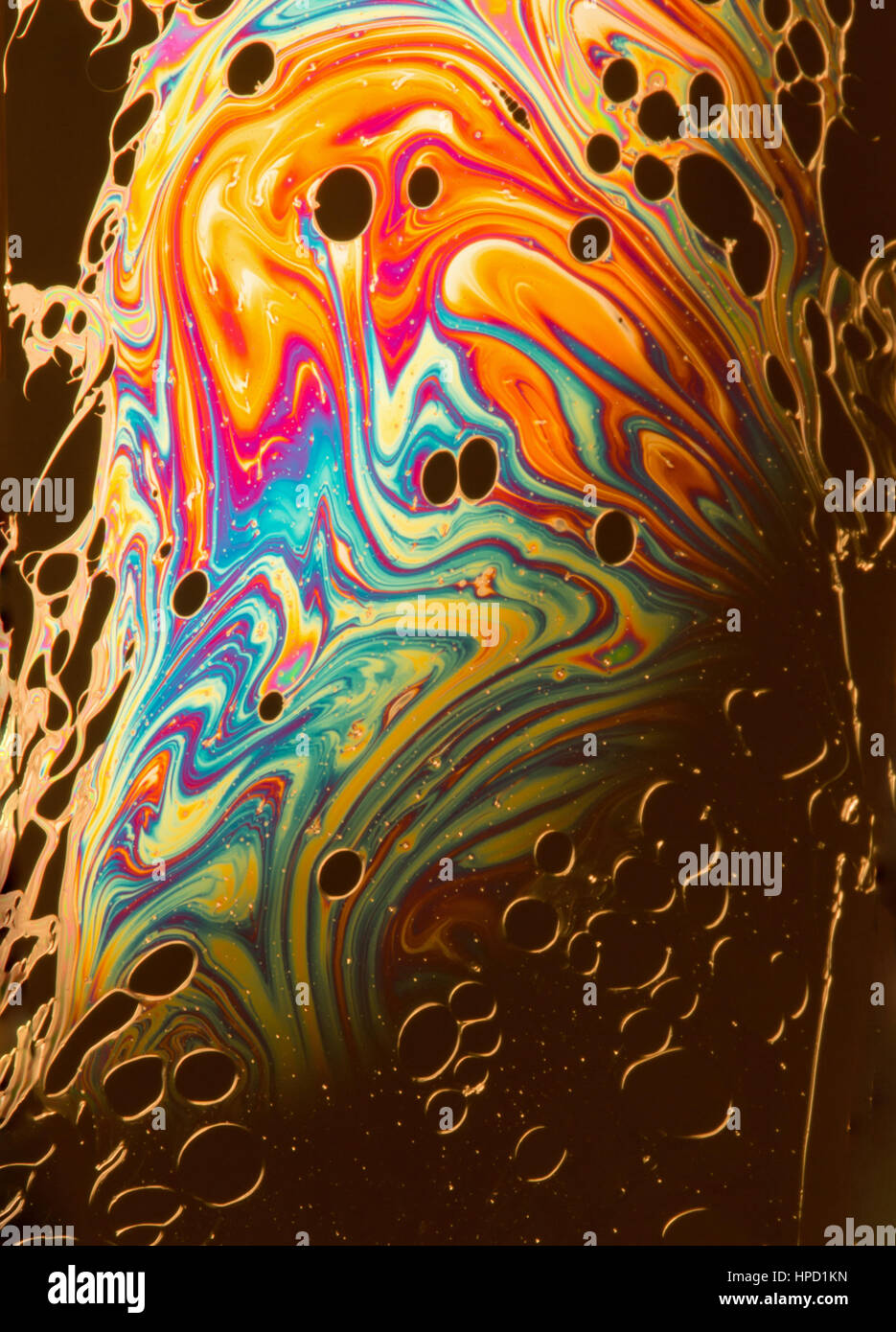 Psychedelisch bunten Seifenblase abstrakten Hintergrund Stockfoto