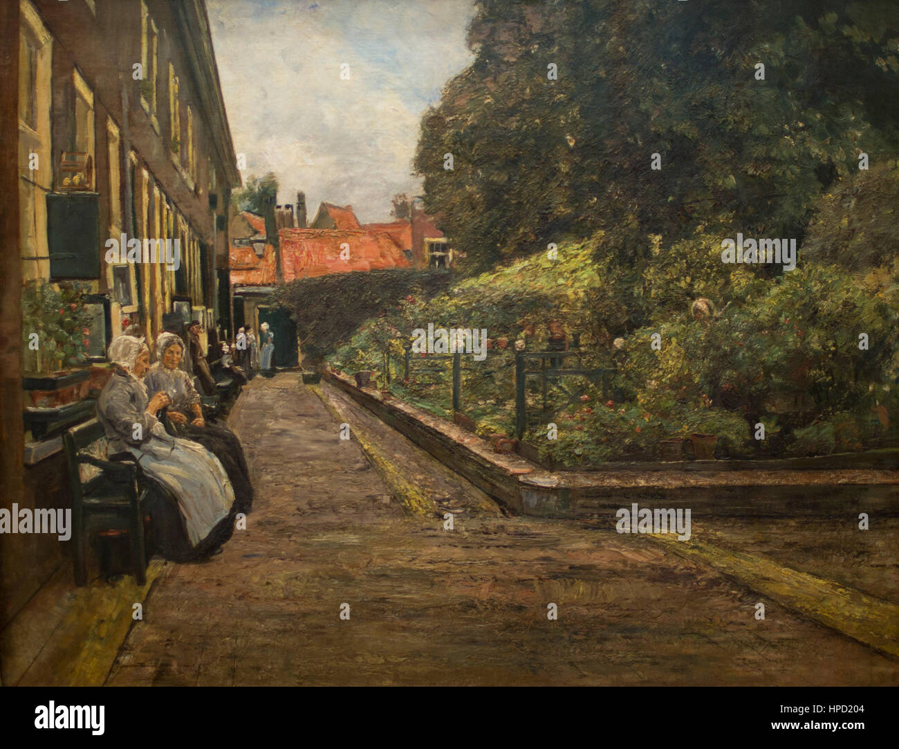 Stevenstift in Leiden von Max Liebermann in der alten Nationalgalerie in Berlin Stockfoto