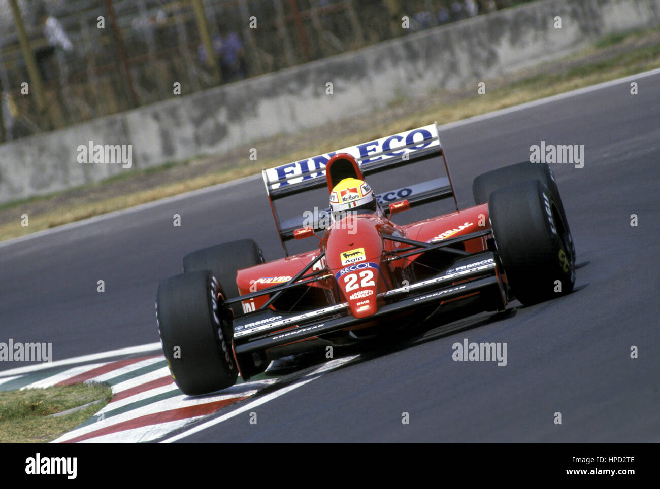1992 Pierluigi Martini italienischen Dallara 192 Imola sanmarino GP 6. Stockfoto