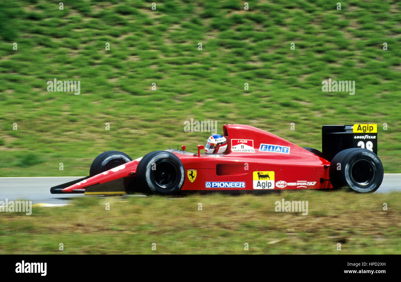 1991 Jean Alesi Französisch Ferrari 642 Spa GP von Belgien dnf Stockfoto