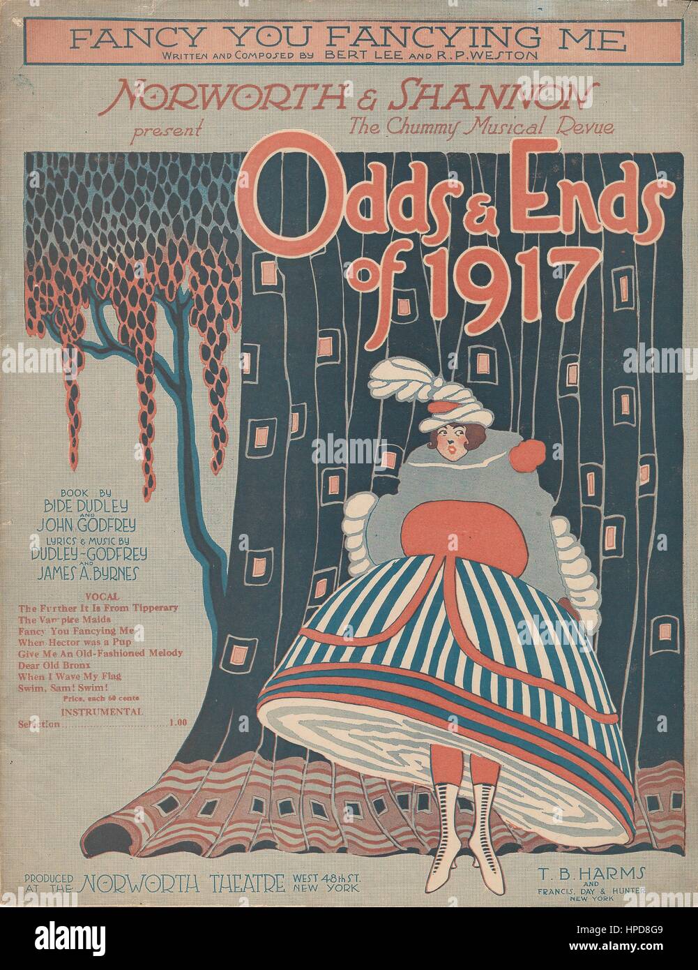 "Odds And Ends von 1917" musikalische Noten Abdeckung Stockfoto