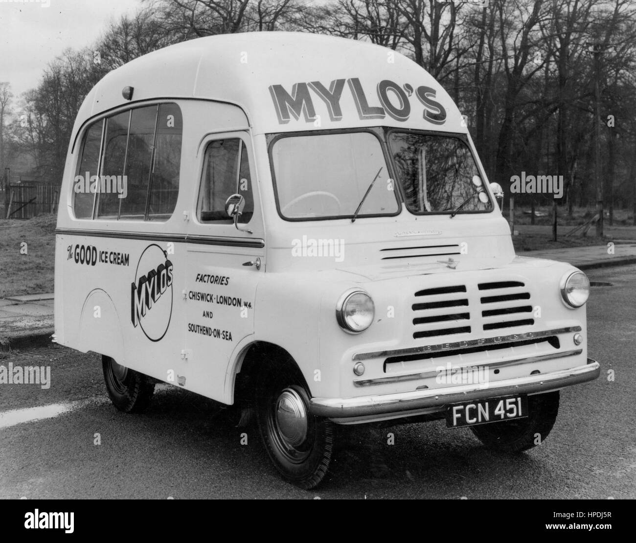 1956 Bedford CA Eiswagen Stockfoto