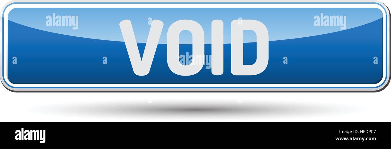 VOID - abstrakte schöne Schaltfläche mit Text. Stock Vektor