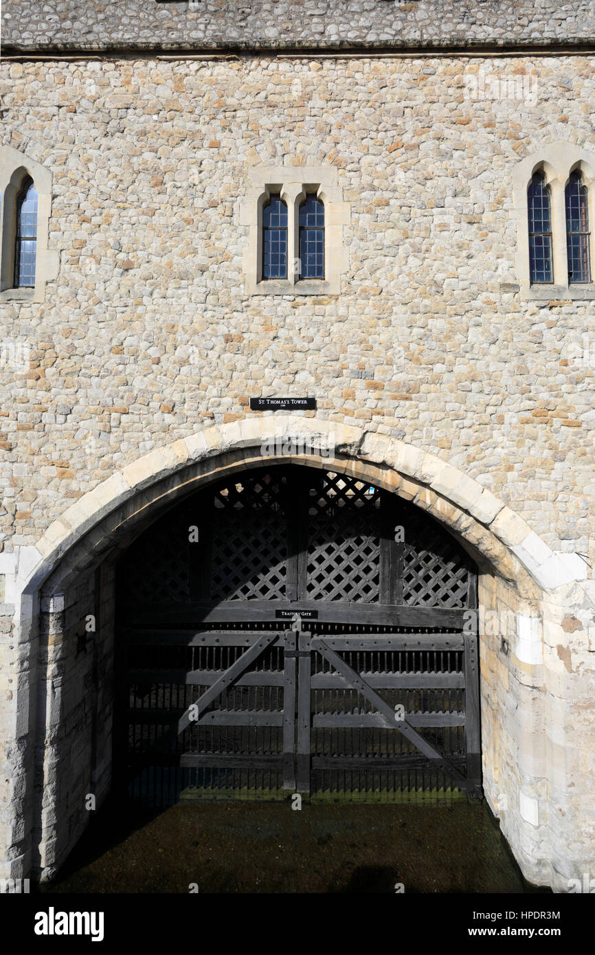 Traitors Gate, Tower of London, North Bank River Thames, London City, England, UK Stockfoto